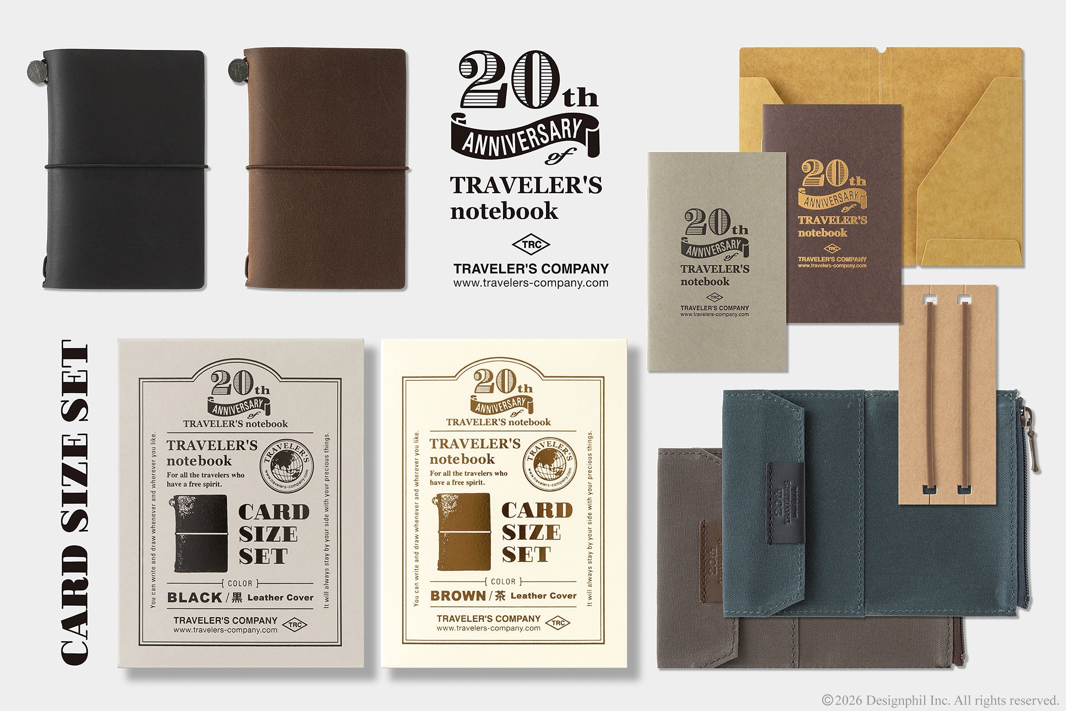 TRAVELER'S notebook 20th Anniversary Card Size Set – Limited