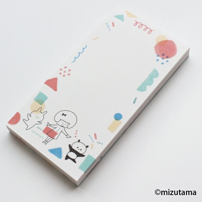 Kokoro Moyou Slim Memo Pad - Happy