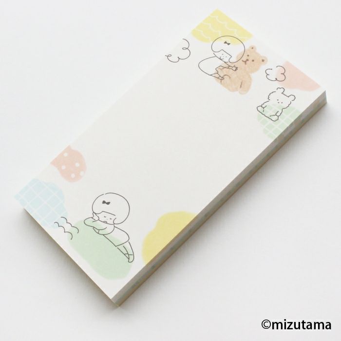 Kokoro Moyou Slim Memo Pad - Cuddly