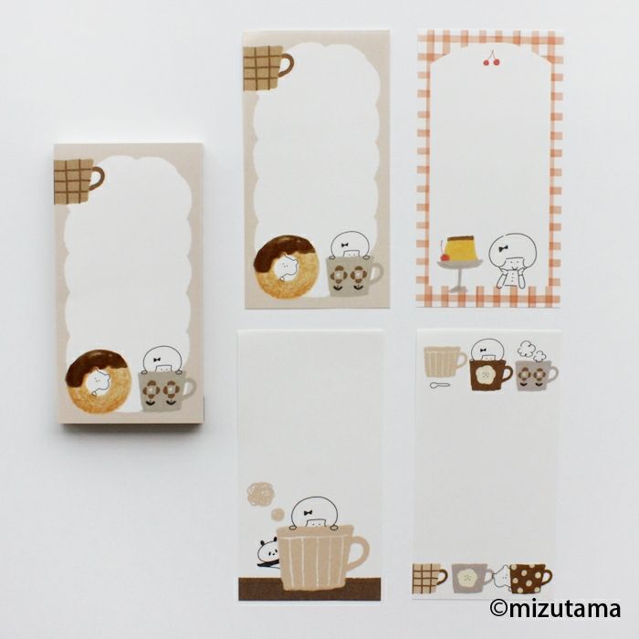 Kokoro Moyou Slim Memo Pad - Chilling