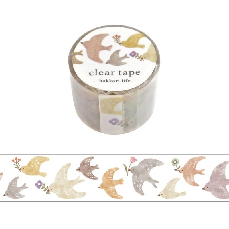 Mind Wave - Hokkori Life Clear Tape - Birds
