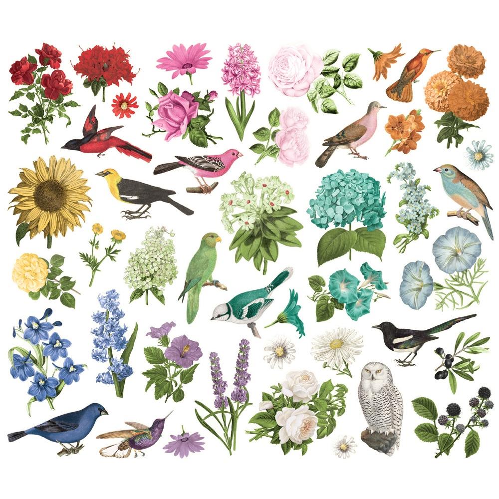 Floral & Birds Color Palette Die-Cuts 45/Pkg
