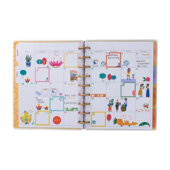 Happy Planner 12-Month Undated Classic Disc Bound Planner - Golden Meadow