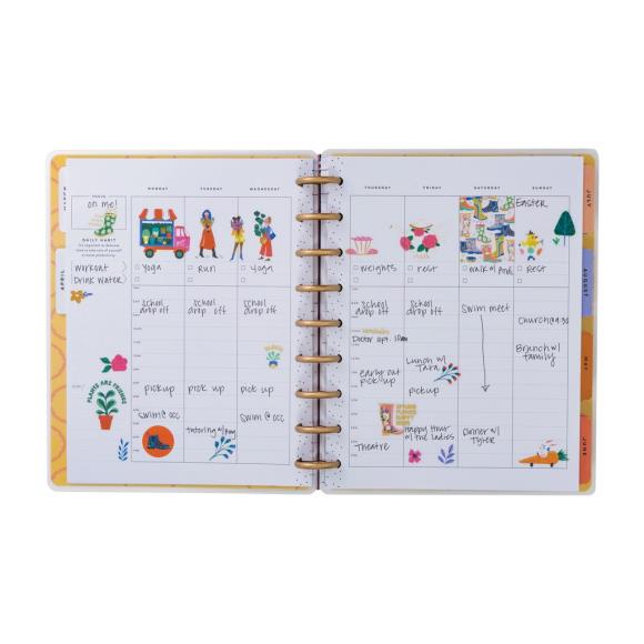 Happy Planner 12-Month Undated Classic Disc Bound Planner - Golden Meadow