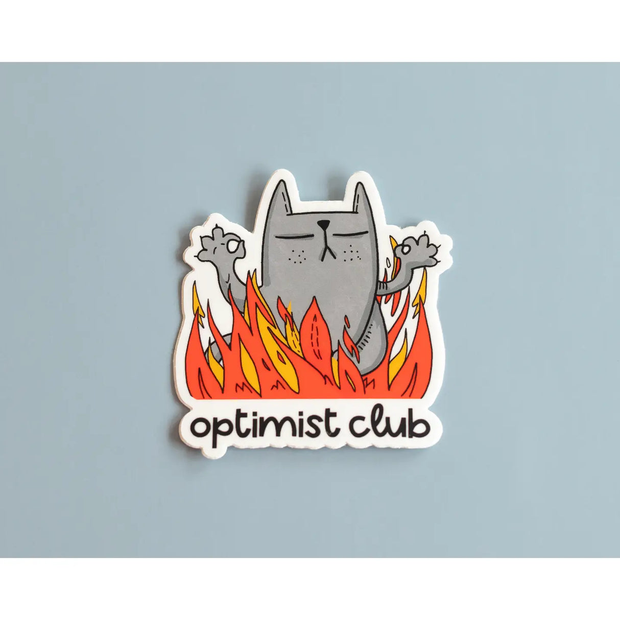 Optimist Club Cat Vinyl Sticker