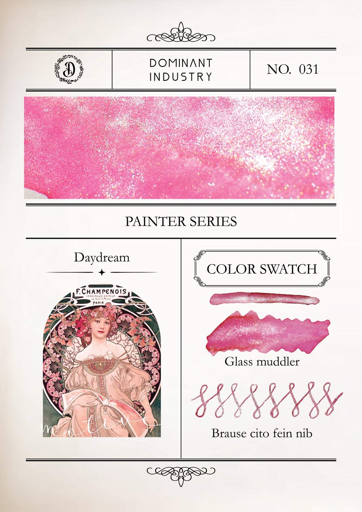 Dominant Industry Pearl Ink 25ml - Painter Series - Daydream