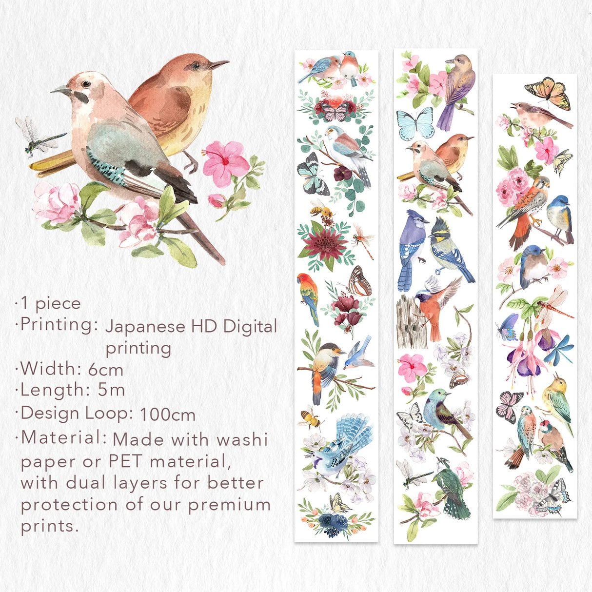 Spring Serenade Wide Washi/PET Tape