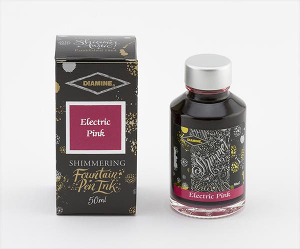 Diamine Shimmer 50ml Fountain Pen Ink - Electric Pink