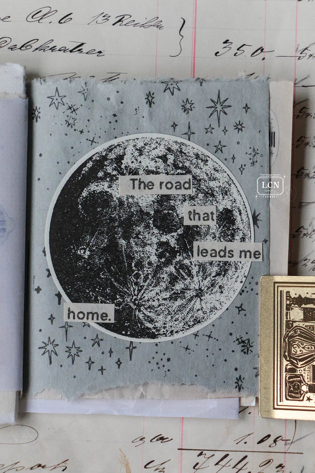 LCN Wooden Stamp - Hand Drawn Stars Large