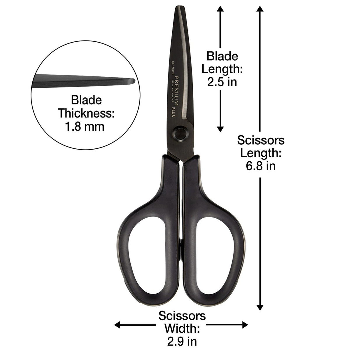 10th Anniversary Limited Edition Titanium Curved Blade Scissors Black