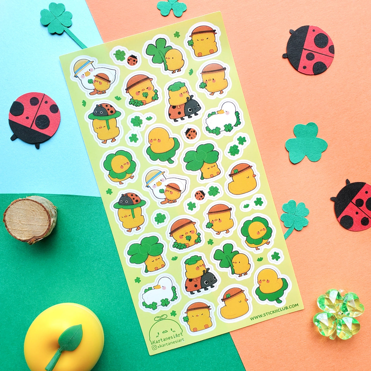 Lucky Duckies Sticker Sheet