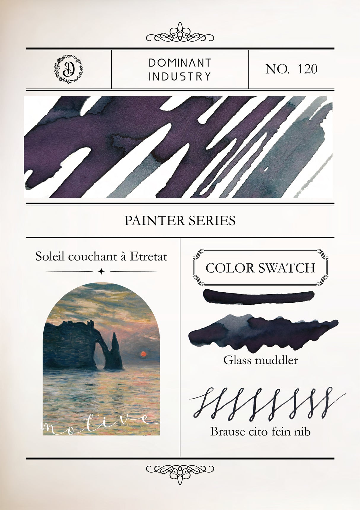 Dominant Industry Standard Ink 25ml - Painter Series - Soleil couchant a Etretat