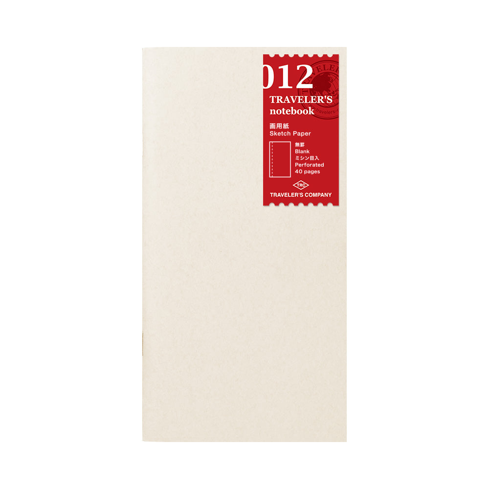 TRAVELER'S notebook 012 Sketch Paper Notebook (Regular Size)