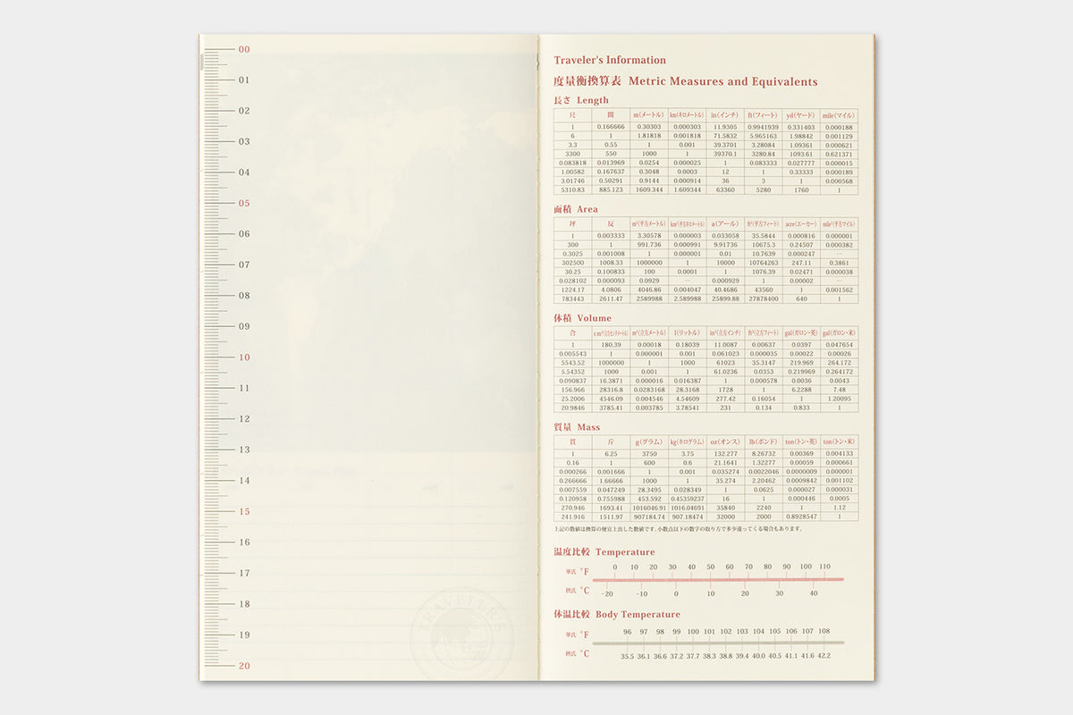 TRAVELER'S notebook 2027 Monthly Diary (Regular Size)
Welcome the upcoming year in high spirits with TRAVELER'S notebook 2027 Diary lineup where each notebook becomes unique by adding your personal flare!