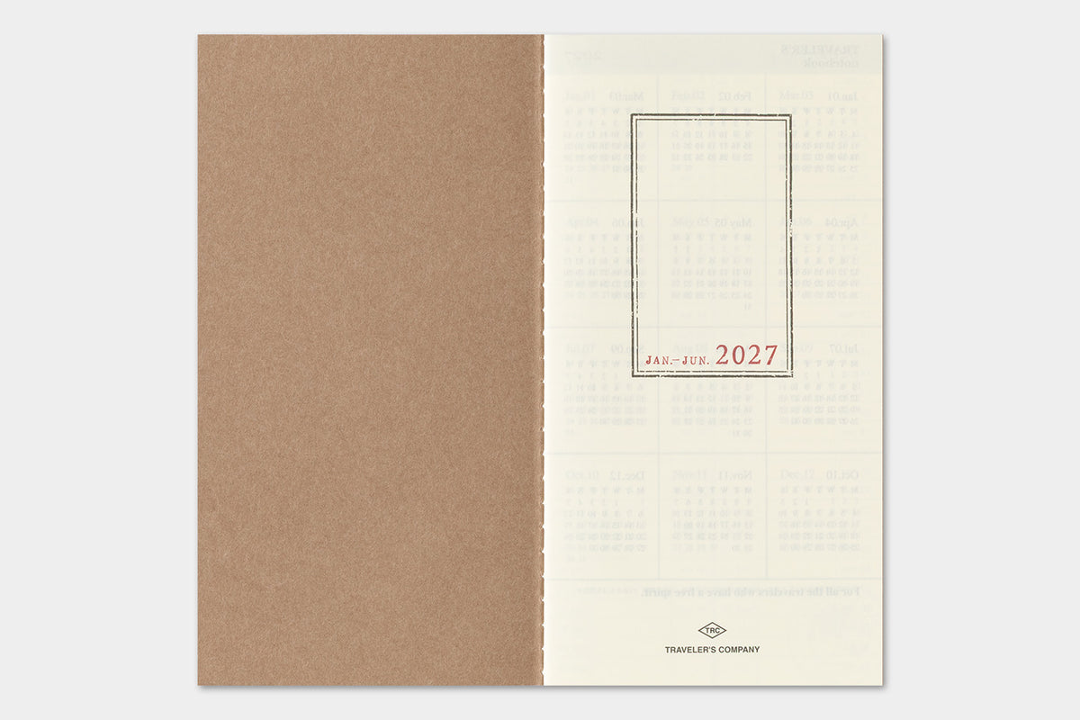 TRAVELER'S notebook 2027 Weekly + Memo Diary (Regular Size)
Welcome the upcoming year in high spirits with TRAVELER'S notebook 2027 Diary lineup where each notebook becomes unique by adding your personal flare!