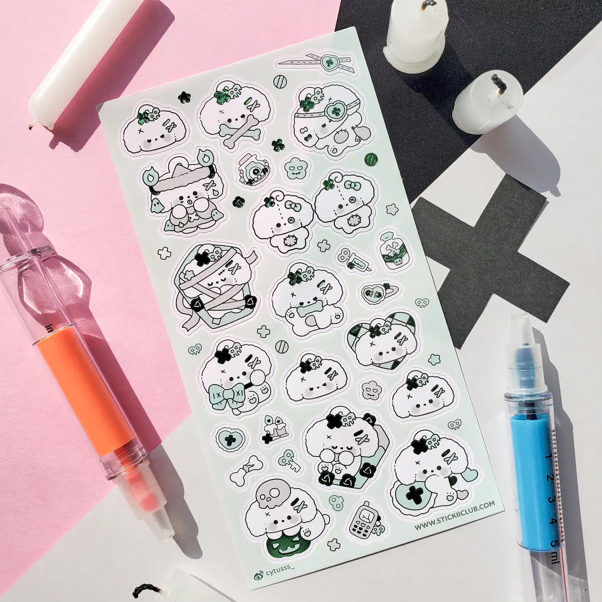STICKII Little Zombie Pup Sticker Sheet