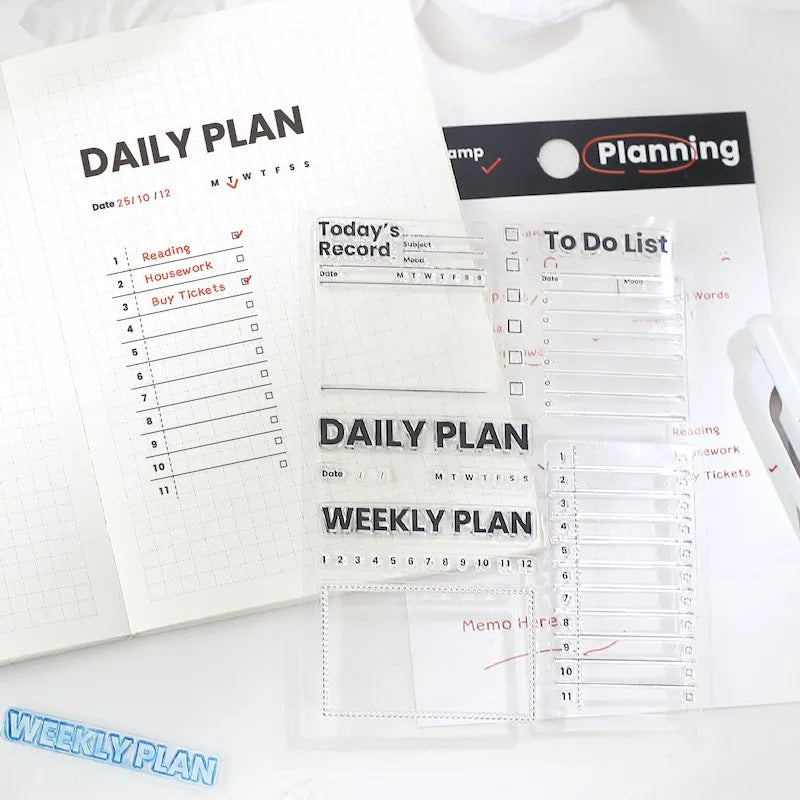 BGM Clear Stamp Set - Recording and Efficiency