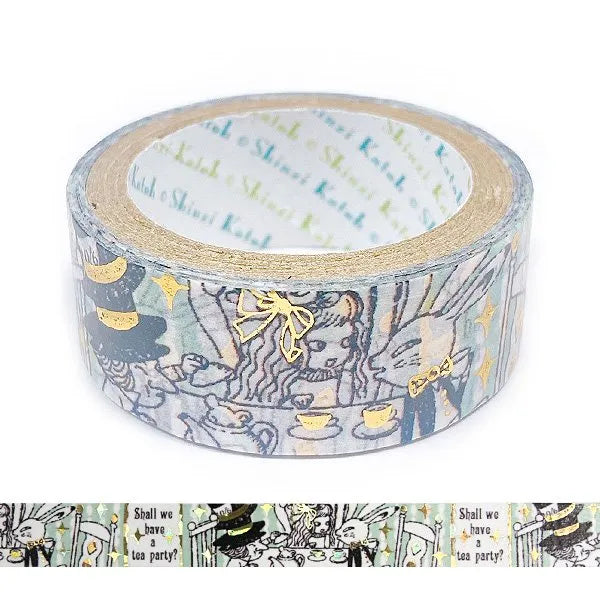 Shinzi Katoh Design - Mysterious Alice Funny Tea Party Washi Tape