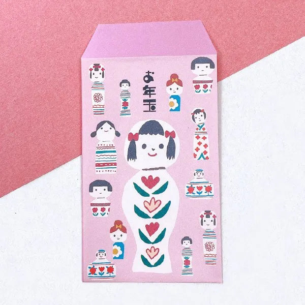 Shinzi Katoh Small Money Envelope - Kokeshi Doll (3 pcs)