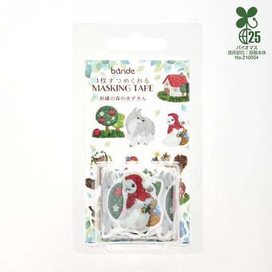 Embroidery Forest Little Red Riding Hood Washi Roll Sticker Bande