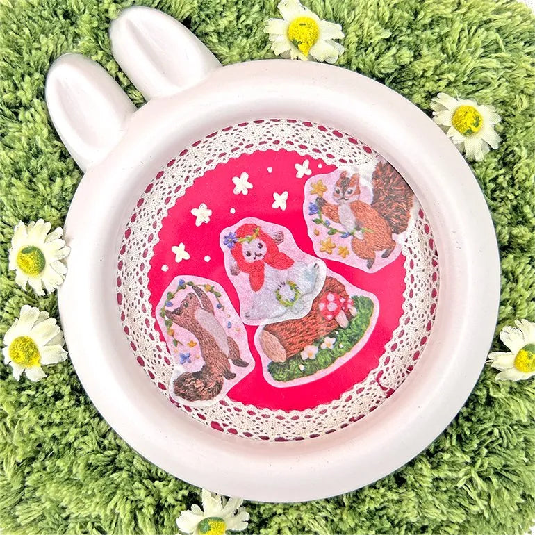 Embroidery Forest Little Red Riding Hood Washi Roll Sticker Bande