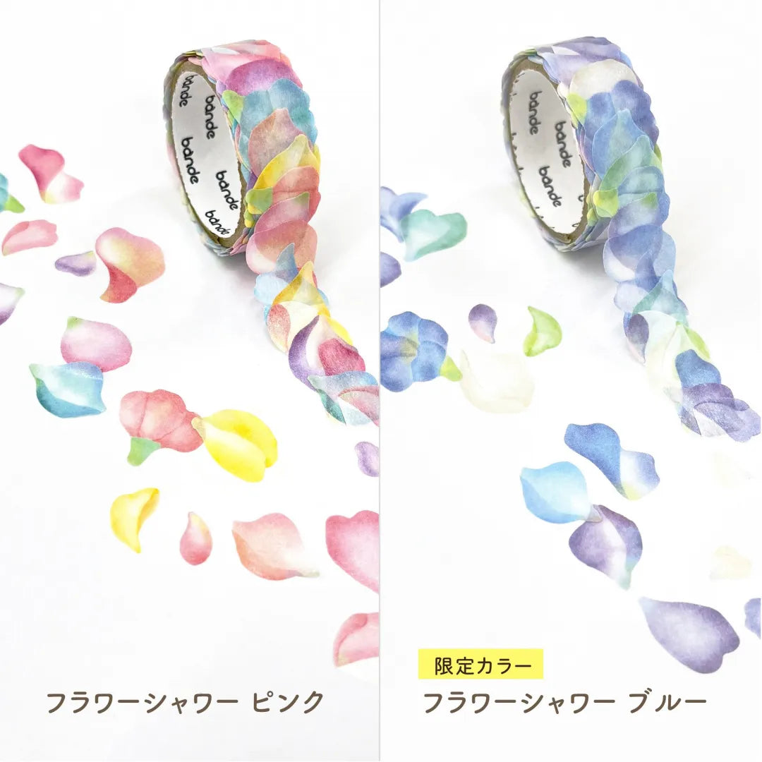 Flower Shower Pink Washi Roll Sticker Bande