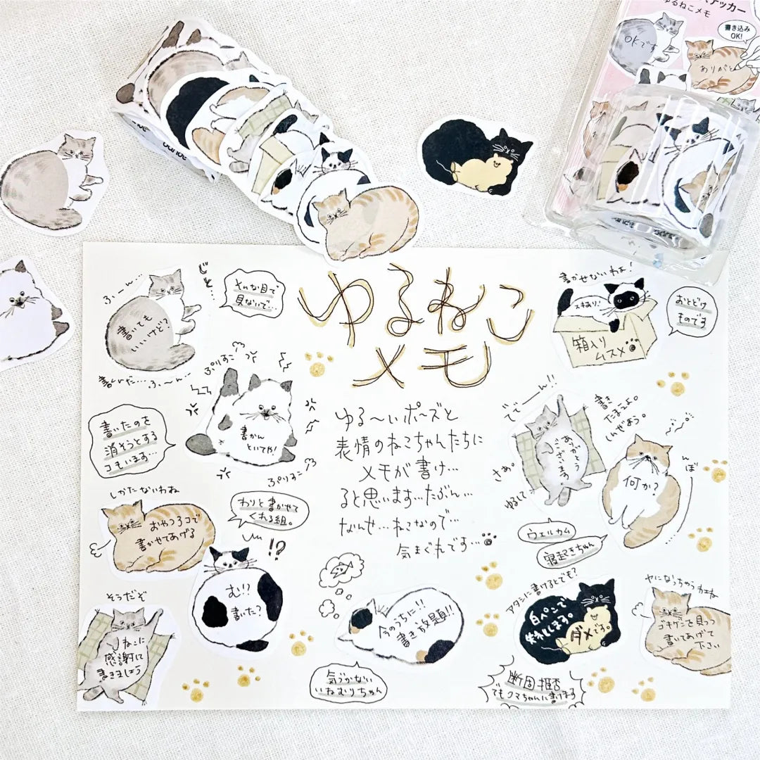 Bande Writable Sticker Roll - Yuru Neko Memo