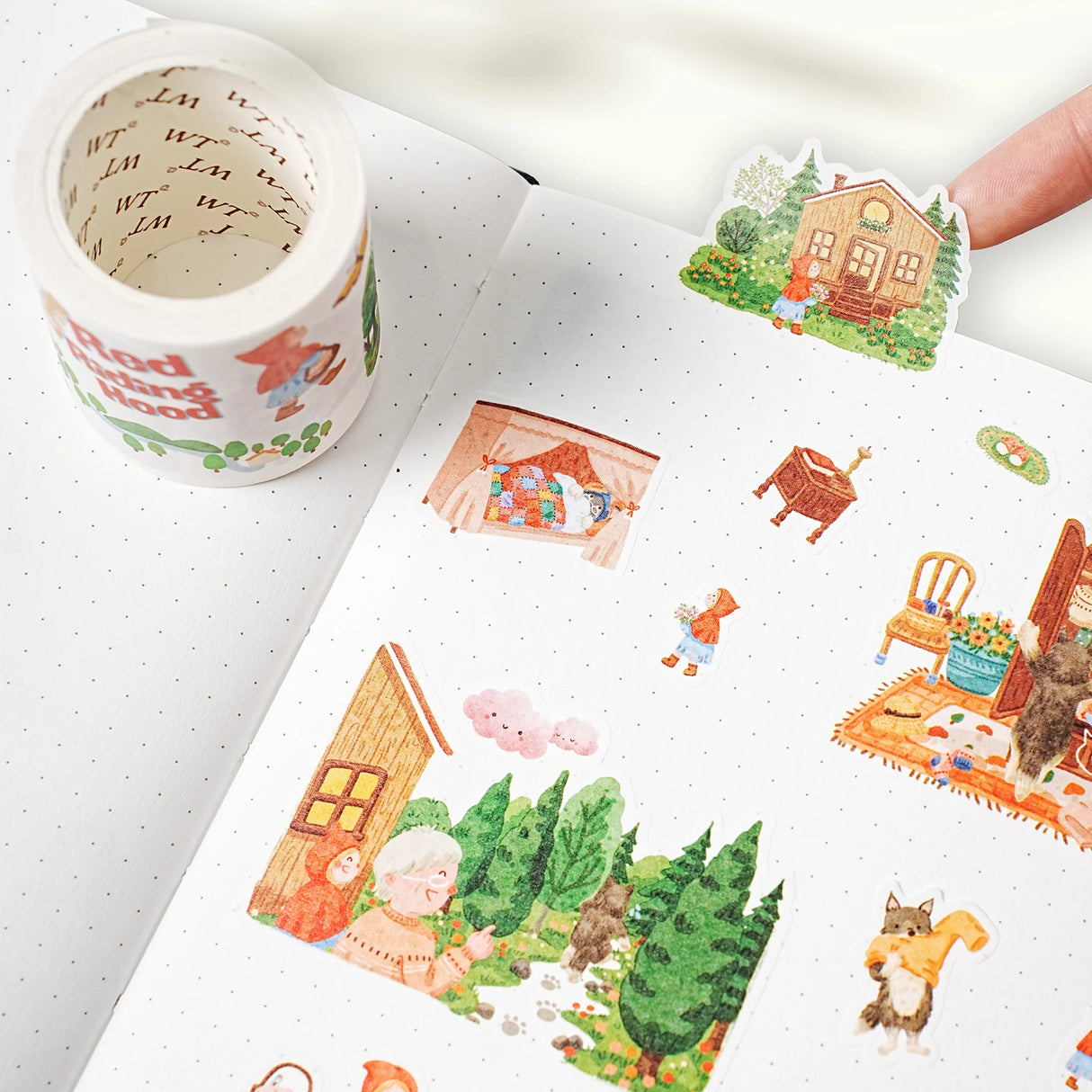 Little Red Riding Hood Washi Tape Sticker Set