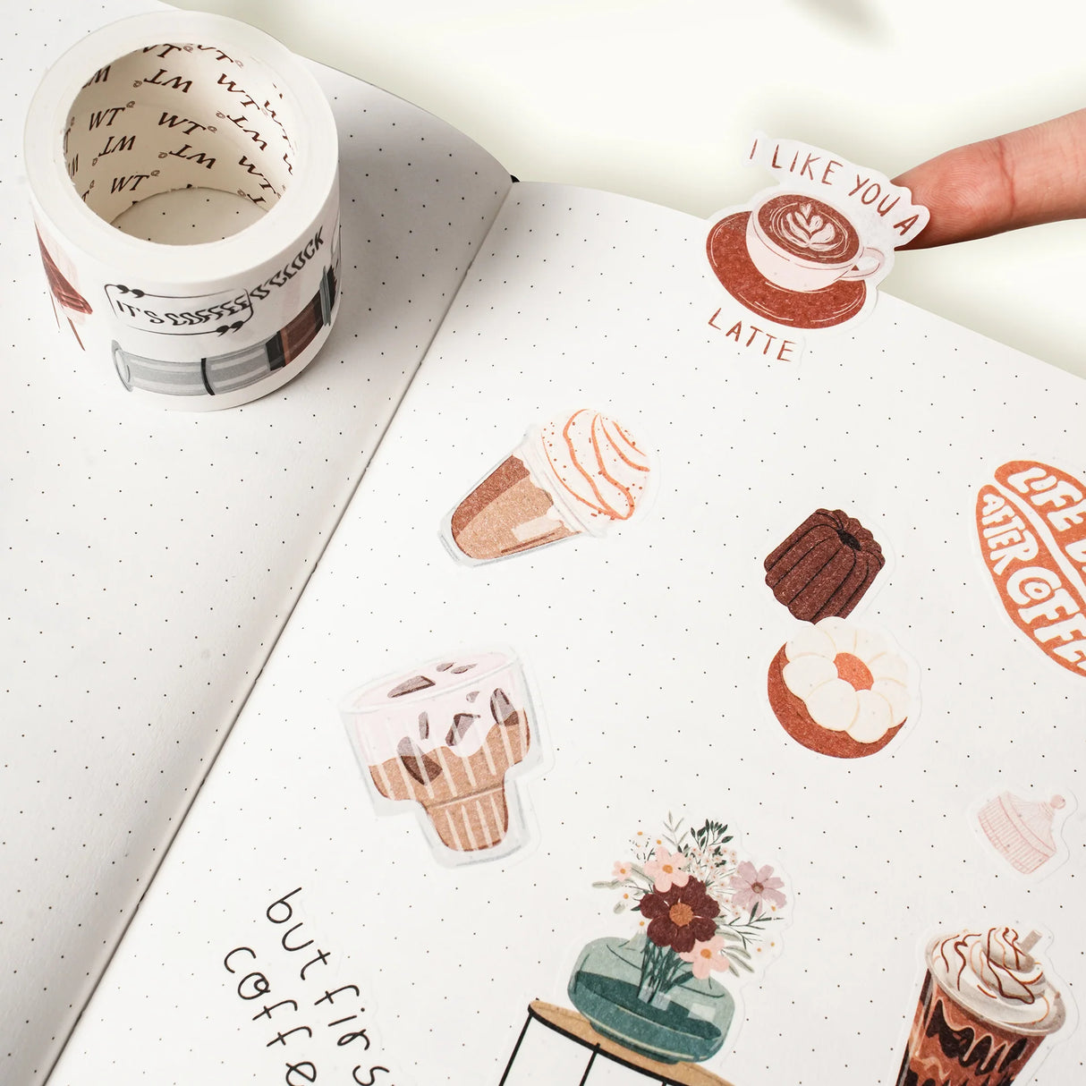 Coffee Washi Tape Sticker Set