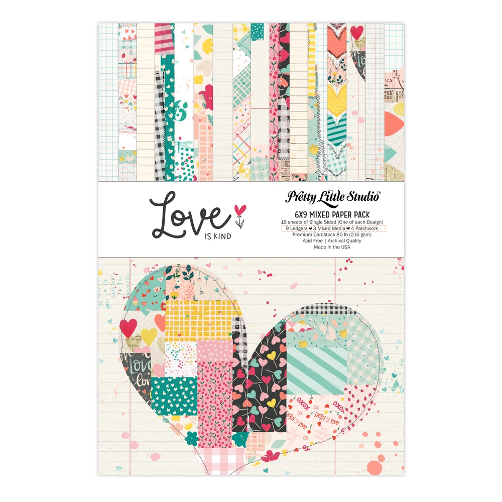 Love Is Kind Collection - 6x9 Single Sided Mixed Paper Pack - 16 Sheets
