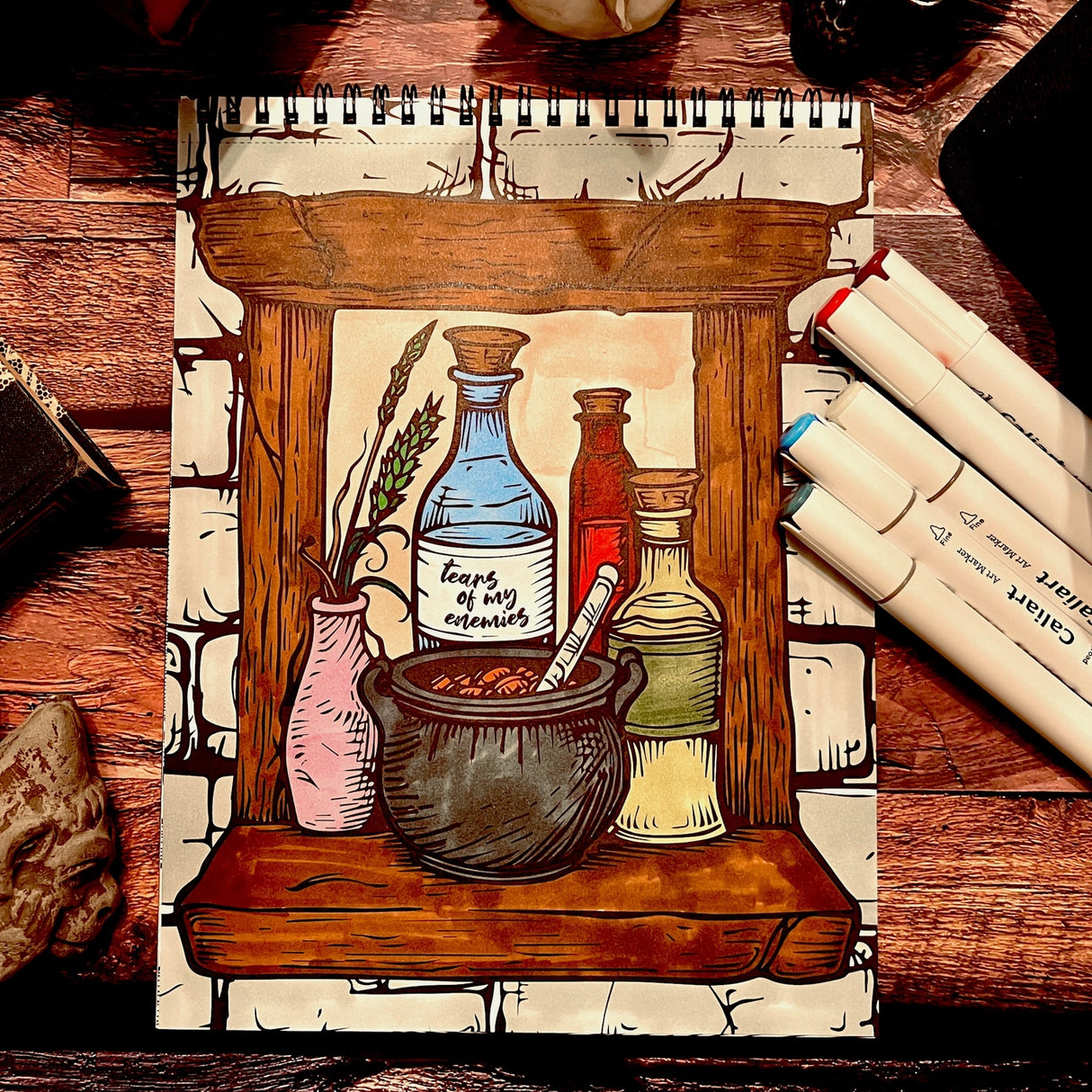 Waiting For the Night Coloring Book