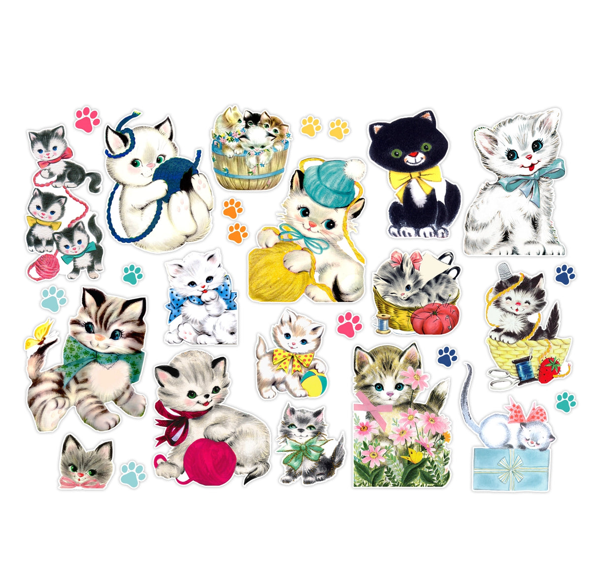 Cat Whisker Vintage Diecut Ephemera