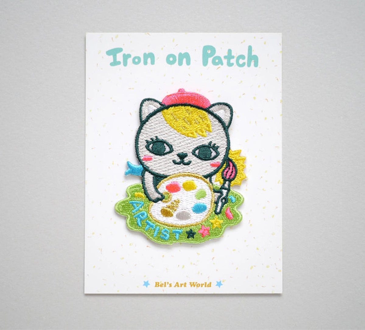 Bel’s Art World Iron-on Patch - Kitty the Artist