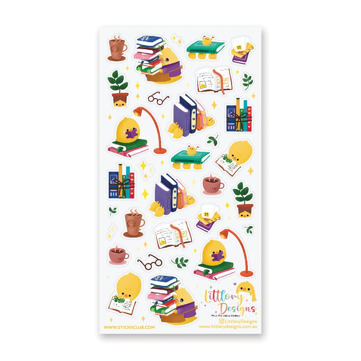 STICKII Bookworm Chickie Sticker Sheet