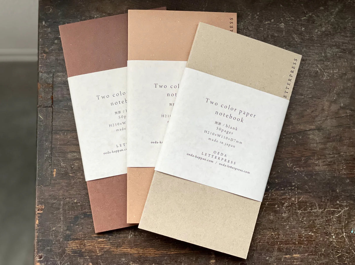 Oeda Two Color Paper Notebook - Craft