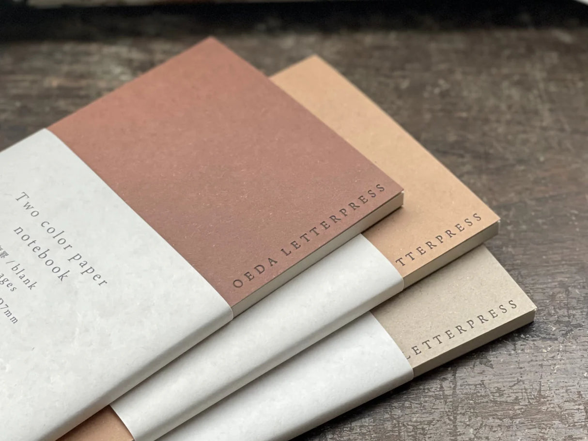 Oeda Two Color Paper Notebook - Craft