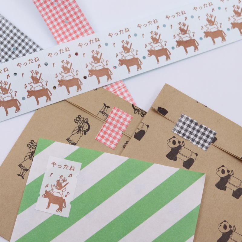 36 Sublo Label Sticker Roll - Gingham Check Red