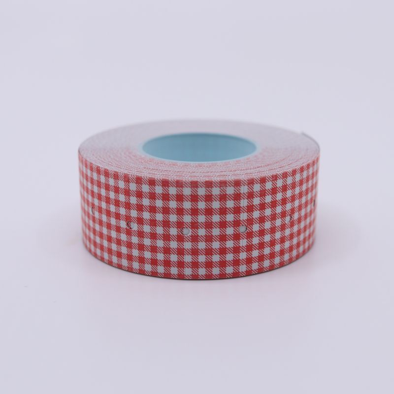 36 Sublo Label Sticker Roll - Gingham Check Red