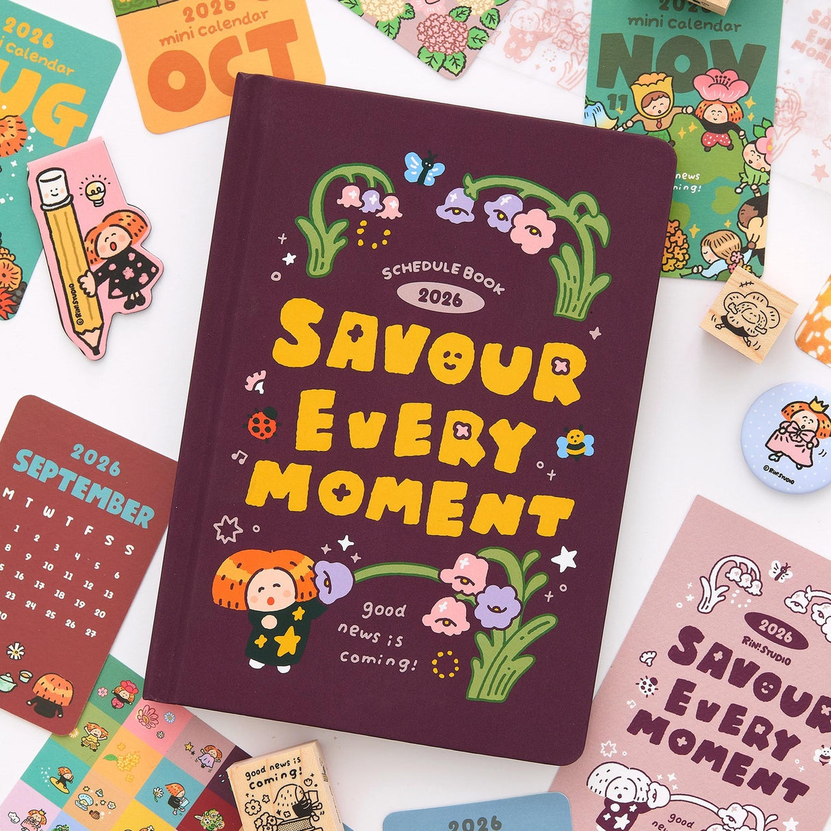 2026 Planner Kawaii Schedule Book - Savour Every Moment