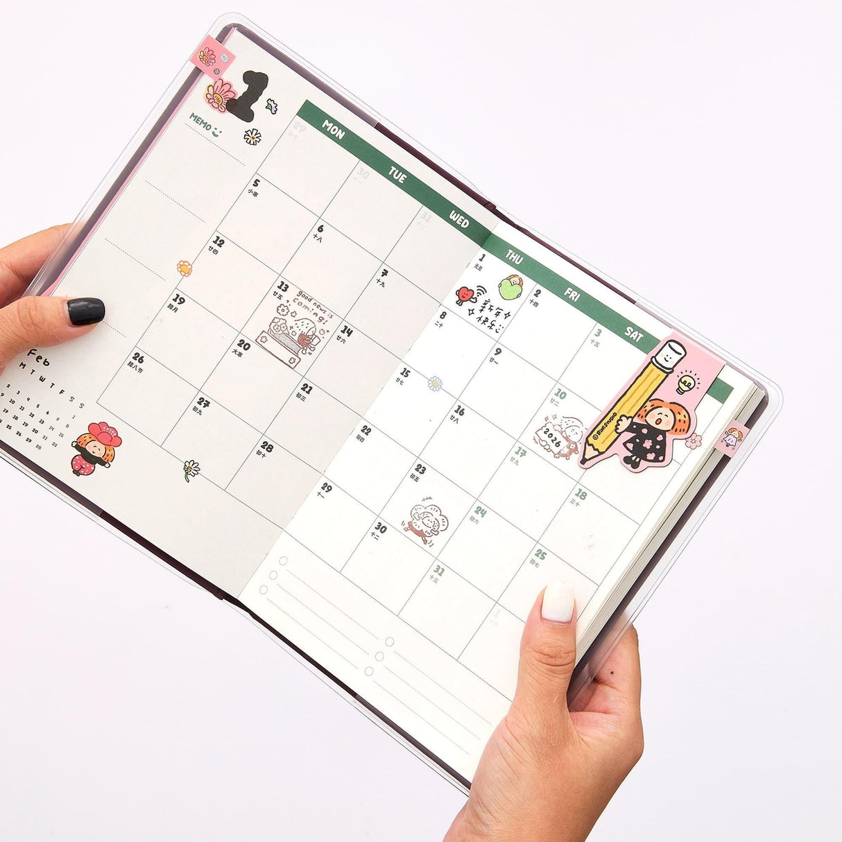 2026 Planner Kawaii Schedule Book - Savour Every Moment