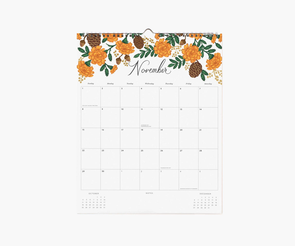 A little extra beauty for your day-to-day plans. In this twelve-month appointment calendar, each month features space for notes and daily engagements, plus a spiral binding with a center notch to make hanging simple. Calendar spans January - December 2026.