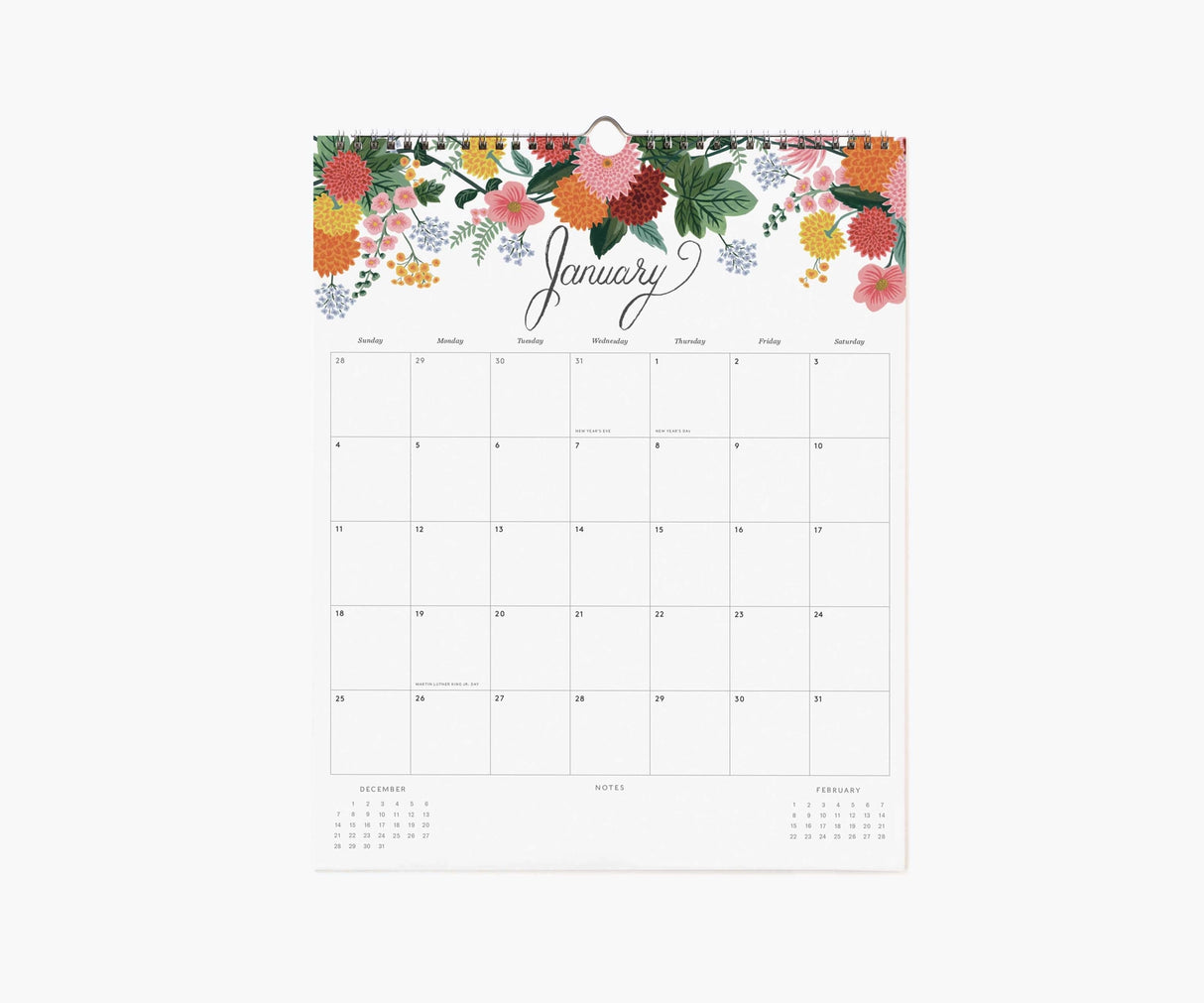 A little extra beauty for your day-to-day plans. In this twelve-month appointment calendar, each month features space for notes and daily engagements, plus a spiral binding with a center notch to make hanging simple. Calendar spans January - December 2026.