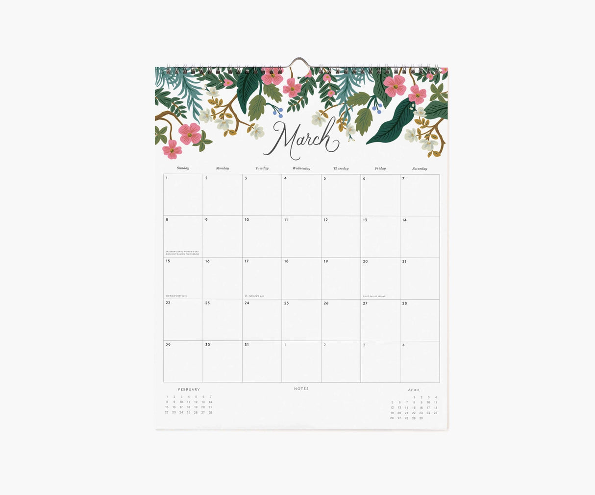 A little extra beauty for your day-to-day plans. In this twelve-month appointment calendar, each month features space for notes and daily engagements, plus a spiral binding with a center notch to make hanging simple. Calendar spans January - December 2026.
