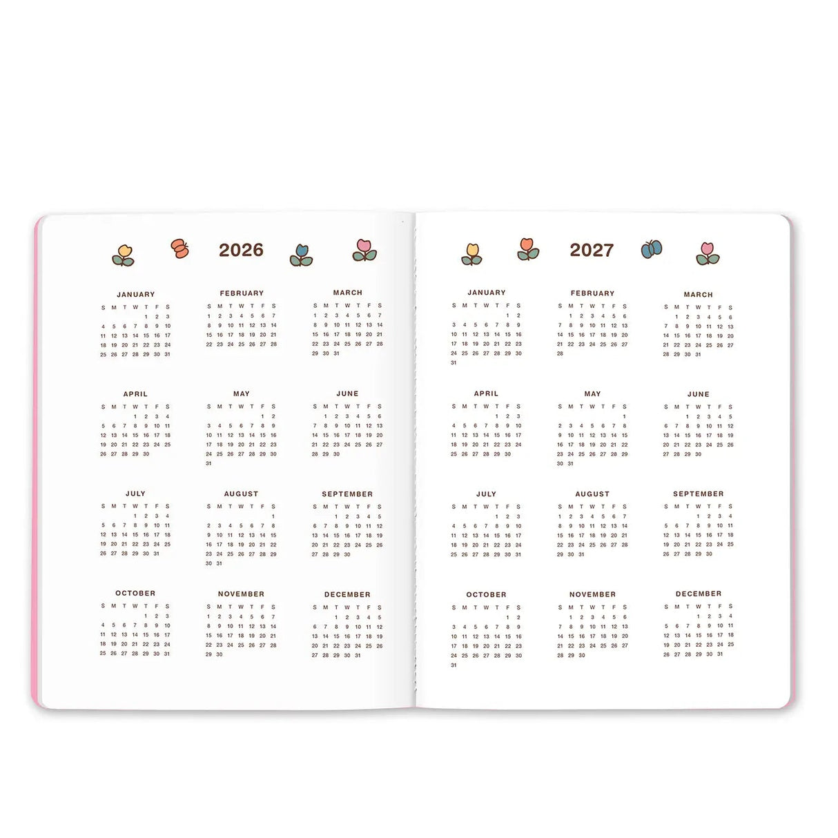 Plan the year with Miffy by your side! This slim 17-month planner (Aug. 2026–Dec. 2027) features monthly planning pages, full-color illustrations, tear-out shopping and to-do lists, and a handy interior pocket. A brass-and-enamel Miffy bookmark adds a charming touch while keeping your place with ease.
• 7.5"w × 9.75"h
• 17 months (Aug. 2026–Dec. 2027)
• 48 pages; 120 gsm acid-free FSC®-certified paper
• Softcover; Center-sewn binding
• Brass and enamel bookmark
• Elastic band closure
© Mercis bv