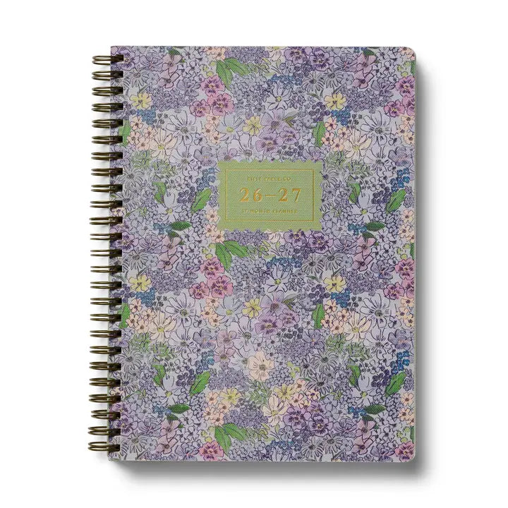 This extended, 17-month version of our softcover spiral planner features a printed bookcloth cover with gold foil detailing. In addition to weekly and monthly views, the planner includes space for weekly notes, a list of celebrations, and pockets for storage.
DETAILS
Printed in full color with foil stamped year
Natural white text paper interior
August 2026-December 2027
Monthly and weekly views
Space for notes for each week
List of celebrations
Pockets for storage
Spiral bound
6.25" W x 8.5" L