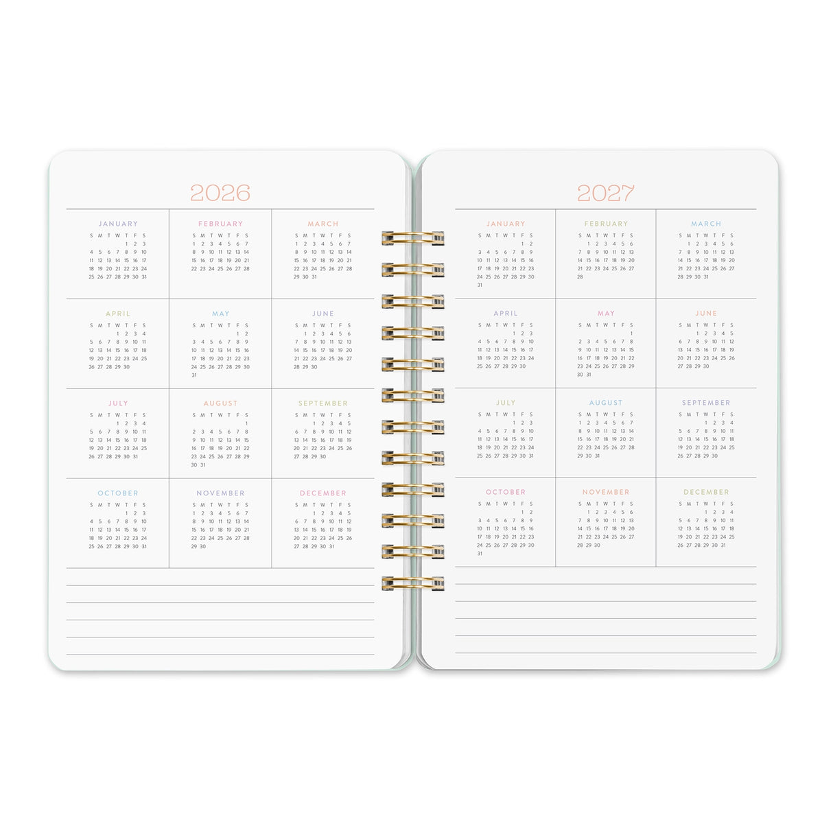 Looking for a planner that can keep pace with your busy life? Meet Orange Circle Studio’s best-selling Do It All™ Planner (Aug. 2026–Dec. 2027). Designed for families and multitaskers alike, it offers space for up to six schedules, plus monthly and weekly views to keep everything on track. Inside, you’ll also find inspirational quotes, fun stickers, and tear-out to-do and shopping lists. Finished with stylish cover art and a handy elastic closure, it’s a planner that truly does it all.
• 5.75"w x 8.25"h
•