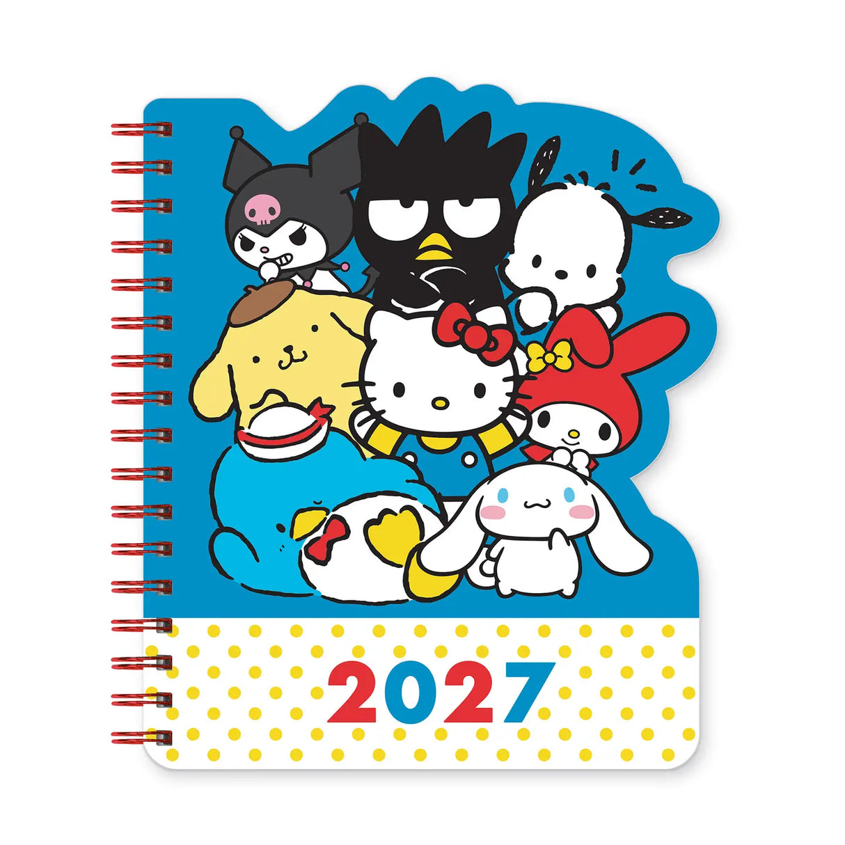With Hello Kitty® and Friends by your side, all things are possible! This 17-month planner (Aug. 2026–Dec. 2027) features weekly planning pages filled with supercute artwork, plus extra notes pages, a two-year reference calendar, and a holiday list—everything you need to stay organized and inspired all year.
• 7.5"w × 8.5"h
• 17 months (Aug. 2026–Dec. 2027)
• 160 pages; 100 gsm acid-free FSC®-certified paper
• Softcover; Twin-ring wire-o binding
© 2026 SANRIO CO., LTD. Used Under License.