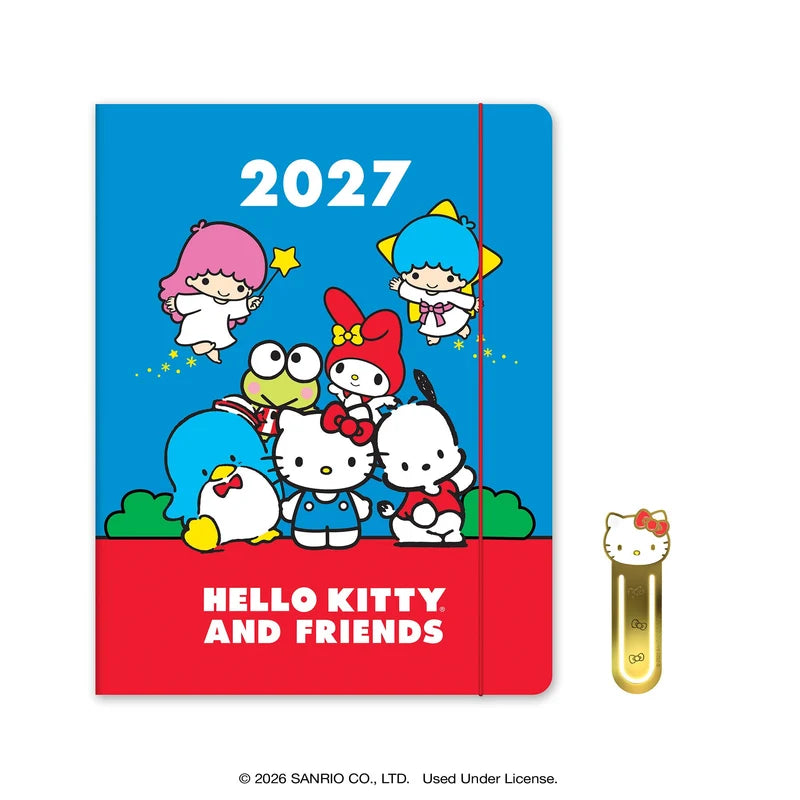 2027 Hello Kitty® and Friends Retro Just Right Monthly Planner
Plan your year alongside Hello Kitty and Friends with the slim Just Right Monthly Planner (Aug. 2026–Dec. 2027). Inside, you’ll find monthly planning pages, full-color illustrations, tear-out shopping and to-do lists, and a convenient interior pocket. Plus, it comes with a brass-and-enamel Hello Kitty bookmark for extra cuteness and easy organization!
• 7.5"w × 9.75"h
• 17 months (Aug. 2026–Dec. 2027)
• 48 pages; 120 gsm acid-free FSC®-certifi