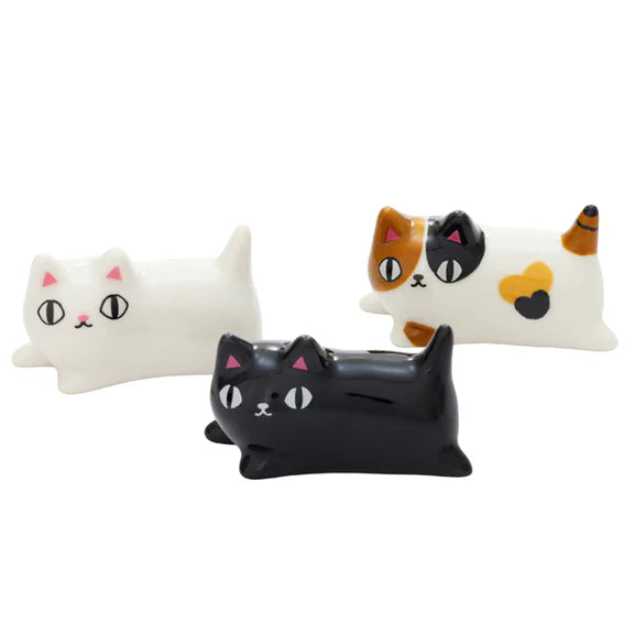 Lying Down Neko Brothers Chopsticks Rest / Pen Rest (Set of 3)