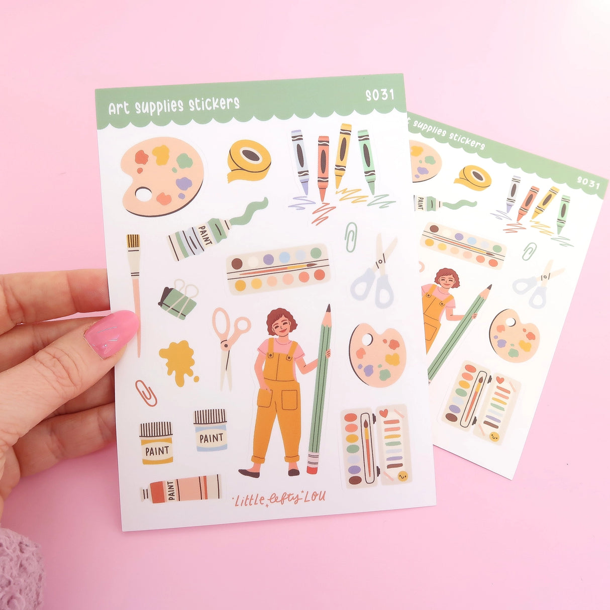 Art Supplies Waterproof Stickers